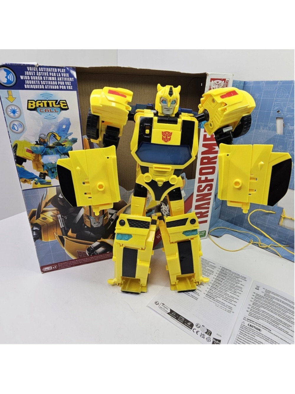 Transformers Bumblebee Battle Call Voice Activated Energon Armor Figure Officer